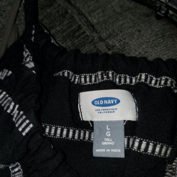 Old Navy vintage Black and Gray Striped Sheath Dress Large Tall - Picture 6 of 8